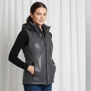 Champion-Gray Polyester Vest with Pockets – Size XS